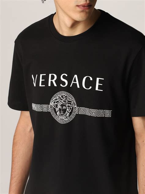 versace long sleeve t shirt black|versace t shirt price.